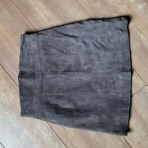 Express suede leather mini skirt dark gray women's size 4